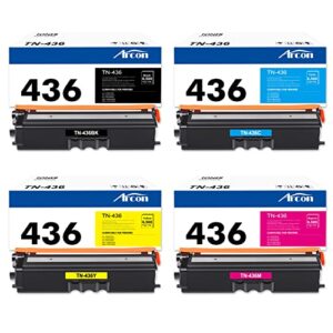 compatible toner cartridge replacement for brother tn436 tn-436 tn436bk tn436c tn436m tn436y brother mfc-l8900cdw hl-l8360cdw hl-l8360cdwt hl-l9310cdw mfc-l9570cdw l8900cdw l8360cdw printer ink