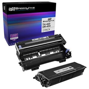 speedyinks toner cartridge & drum unit replacement for brother tn460 hy & brother dr400 (1 toner, 1 drum, 2-pack) compatible with multi-function: 1260, 1270, 2500, 8300, 8500, 8600, 8700, 9600