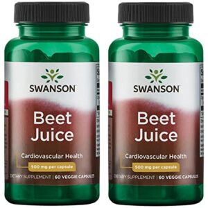 swanson made with organic beet juice freeze dried 500 milligrams 60 veg capsules (2 pack)
