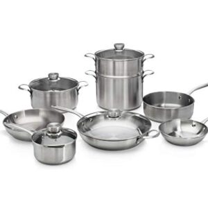 Frigidaire 11FFSPAN17 Ready Cook Cookware, 12-Piece, Stainless Steel, 12 Pieces