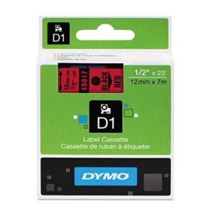dymo d1 black red 45017 label cassette – 1/2” x 23′ by dymo