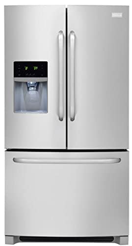 Frigidaire 4-Piece Set with FFHB2740PS 36" French Door Refrigerator, FFGF3053LS 30" Gas Range, FFBD2412SS 24"Built In Dishwasher and FFMV164LS 30" Over The Range Microwave Oven in Stainless Steel