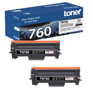 drawn tn760 high yield toner cartridge black tn-760 2-pack compatible tn-760 toner cartridge replacement for brother mfc-l2750dw hl-l2370dw hl-l2350dw hl-l2390dw dcp-l2550dw printer