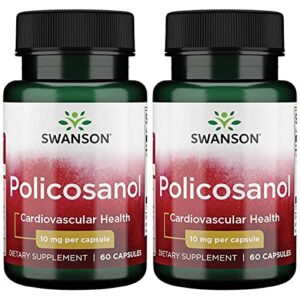 swanson policosanol 10 milligrams 60 capsules (2 pack)