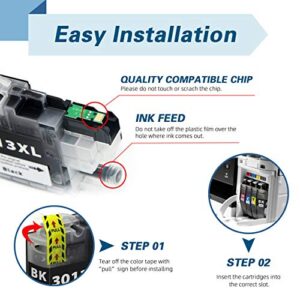 JoyPrinting LC3013XL Ink Cartridges Replacement for Brother LC-3013 LC3011 LC 3013 Compatible with Brother MFC-J491DW MFC-J497DW MFC-J690DW MFC-J895DW (2 Black, 1 Cyan, 1 Magenta, 1 Yellow, 5 Pack)