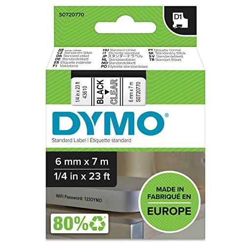 DYM43610 - Dymo D1 Standard Tape Cartridge for Dymo Label Makers