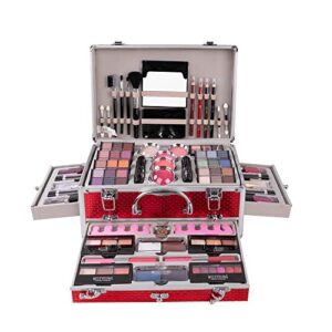 fantasyday all-in-one holiday make up gift set | makeup kit for women full kit essential starter bundle include eyeshadow palette lipstick blush foundation concealer face powder mascara lipgloss brush