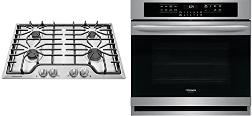 Frigidaire 2-Piece Kitchen Package with FFGC3026SS 30" Gas Cooktop, and FGEW3065PF 30" Electric Single Wall Oven in Stainless Steel