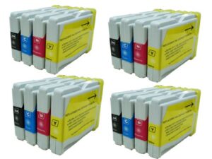 16-pack us patented compatible ink cartridges for brother lc51 mfc 230c 240c 350c 440cn 465cn 3360c 5460cn 5860cn 665cw 685cw 845cw 885cw