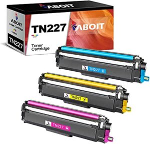 aboit compatible toner cartridge replacement for brother tn227 tn-227 tn227bk tn223 compatible for brother mfc-l3770cdw mfc-l3750cdw hl-l3230cdw hl-l3290cdw hl-l3210cw mfc-l3710cw toner (3 pack)