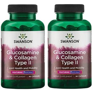 swanson glucosamine & collagen type ii – featuring biocell collagen 90 capsules (2 pack)