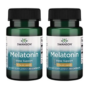 swanson melatonin 3 milligrams 60 capsules (2 pack)