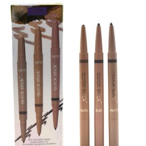 Tarte 30 second Eyes Shadow & Liner Trio:: Quickstick Waterproof Shadow & Liner in Mauve Luster and Black, Rose Luster and Warm Brown, Champagne Luster and Burgundy