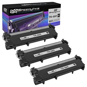 speedy inks compatible toner cartridge replacement for brother tn660 high-yield (black, 3-pack)