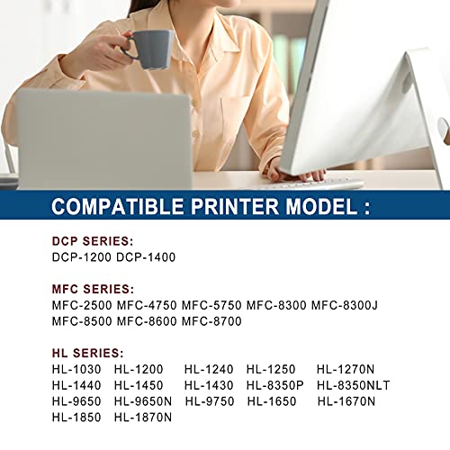 INDI 1 Pack TN-430 TN430 Black Toner Cartridge Replacement for Brother HL-1030 1200 1240 1250 1270N 1440 1450 1430 8350P 8350NLT 9650 9650N 9750 1650 1670N 1850 1870N Printer.