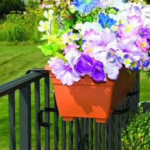 Home Depot Vigoro 3-in-1 Metal Deck Plant Bracket, Planter Box Hanger, Holds 30 lbs