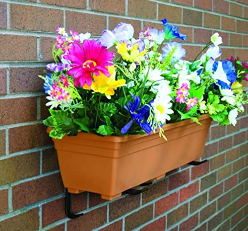 Home Depot Vigoro 3-in-1 Metal Deck Plant Bracket, Planter Box Hanger, Holds 30 lbs