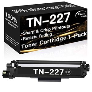 compatible black tn227 tn223bk tn227bk printer toner cartridge tn-227bk tn-223bk used for brother mfc l3770cdw l3750cdw l3710cw hl-l3290cdw l3270cdw l3230cdn (1-pack), sold by etechwork