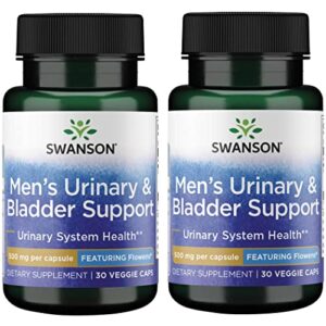 swanson men’s urinary and bladder support – featuring flowens 500 mg 30 veg caps 2 pack