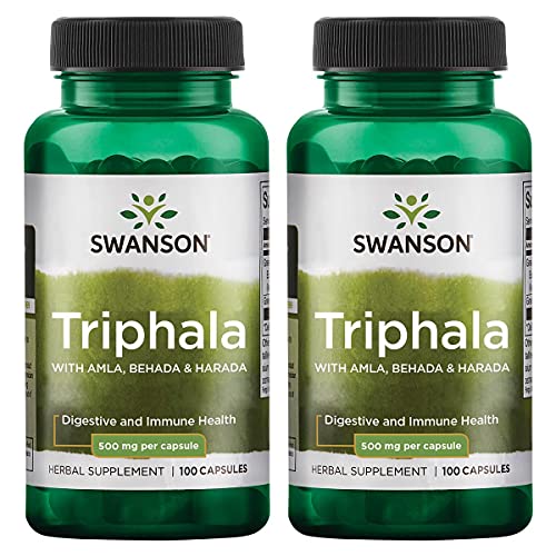 Swanson Triphala Cleanse Detox GI Tract 500 mg 100 Capsules (Caps) (2 Pack)