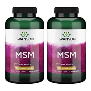 swanson msm 500 milligrams 250 capsules (2 pack)