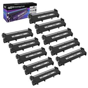 speedy inks compatible toner cartridge replacement for brother tn660 high-yield (black, 10-pack)
