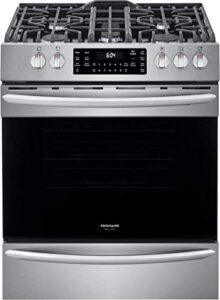 frigidaire fggh3047vf 30″ gallery series gas range with 5 sealed burners, griddle, true convection oven, self cleaning, air fry function, in stainless steel