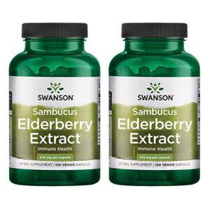 swanson sambucus elderberry extract 575 mg 120 veg caps 2 pack