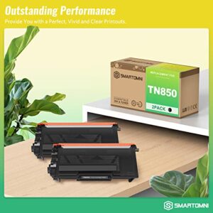 S SMARTOMNI TN850 TN820 Compatible Toner Cartridges Replacement for Brother TN850 TN820 TN-850 TN-820 for Brother DCP-L5500DN HL-L5000D HL-L5200DWT HL-L6200DW MFC-L5700DW MFC-L5800DW Pinter 2 Packs