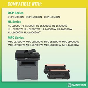 S SMARTOMNI TN850 TN820 Compatible Toner Cartridges Replacement for Brother TN850 TN820 TN-850 TN-820 for Brother DCP-L5500DN HL-L5000D HL-L5200DWT HL-L6200DW MFC-L5700DW MFC-L5800DW Pinter 2 Packs