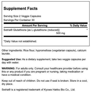 Swanson Ultra- L-Glutathione 250mg 60 Veg Caps