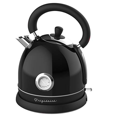 Frigidaire ETO102-BLACK, 2 Slice Toaster, Retro Style, 900w, Black & Retro Electric Water Kettle Stainless Steel 1.8l, Fast Boiling, Bpa-free, Black