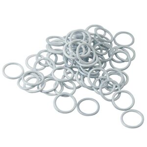 home sewing depot white enamel metal sew on rings, 3/8 iinch diameter 50 pk