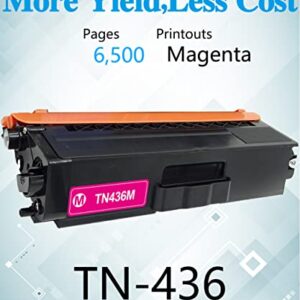 MM MUCH & MORE Compatible Toner Cartridge Replacement for Brother TN 436 TN-436 TN433 TN431 to use for MFC-L8900CDW MFC-L8610CDW HL-L8360CDWT HL-L8360CDW HL-L9310CDW MFC-L9570CDW Printers (Magenta)