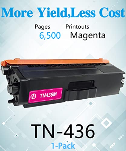 MM MUCH & MORE Compatible Toner Cartridge Replacement for Brother TN 436 TN-436 TN433 TN431 to use for MFC-L8900CDW MFC-L8610CDW HL-L8360CDWT HL-L8360CDW HL-L9310CDW MFC-L9570CDW Printers (Magenta)