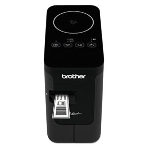 brother p-touch pt-p750w desktop thermal transfer label maker, black – nfc, wifi wireless and usb wired connectivity – 180 dpi, 30 mm/s, 0.71″ print height, auto cutter label printer
