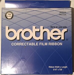 brother 7020 typewriter correctable ribbon, black – in retail packaging