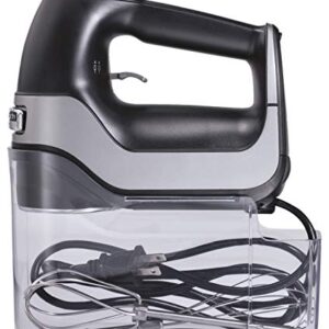 Hamilton Beach Professional 5-Speed Electric Hand Mixer with High-Performance DC Motor, Slow Start, Snap-On Storage Case, Stainless Steel Beaters & Whisk, Black (62651)