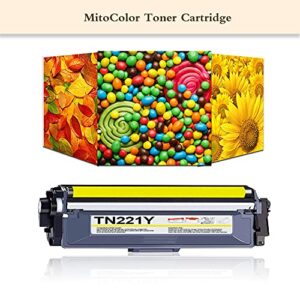 2-Yellow TN 221Y Toner Cartridge Replacement for Brother TN221Y TN-221 MFC-9130CW HL-3140CW HL-3170CDW HL-3180CDW MFC-9330CDW MFC-9340CDW Printer