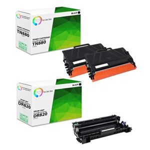 tct premium compatible toner cartridge and drum unit replacement for brother tn-880 dr-820 works with brother hl-l6200dw l6300dw l6400dwt, mfc-l6700dw l6800dw printers (1 tn880, 1 dr820) – 3 pack