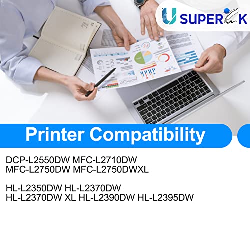 SuperInk Toner Cartridge Replacement (WITH CHIP) Compatible for Brother TN760 TN-760 TN730 to Use with HL-L2350DW HL-L2395DW HL-L2390DW HL-L2370DW MFC-L2750DW MFC-L2710DW DCP-L2550DW Printer - 1 Black