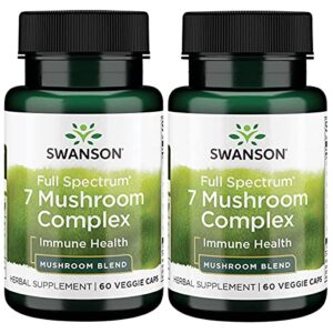 Swanson Full Spectrum 7 Mushroom Complex 60 Veg Caps 2 Pack