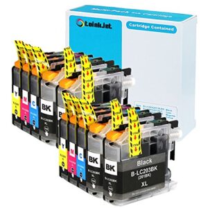 10 pack toinkjet compatible replacement for brother lc203 lc 203 xl lc201 ink cartridges for mfc-j460 mfc-j480dw mfc-j485dw mfc-j680dw mfc-j885dw j880dw mfc j5520dw j5620dw j5720dw j4420dw