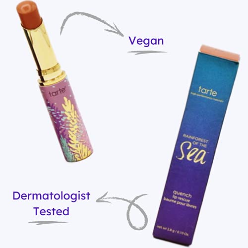 Tarte Rainforest of The Sea Quench Lip Rescue Buff Full Size - A moisturizing lip balm in an array of sheer color