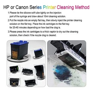 Printers Jack Printhead Cleaner for Inkjet Printers Brother HP Canon Lexmark Officejet 8600 5520 4620 6520 6600 6700 6968 6978 8610, MX922 922 Pro 100, Cleaning Kit Solution 100ml / 3.4oz