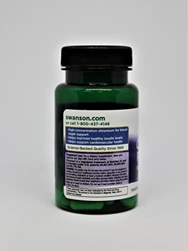 Swanson Chromium Picolinate 200 mcg 60 Capsules (2 Pack)