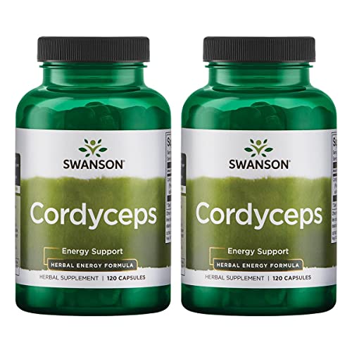 Swanson Cordyceps 600 Milligrams 120 Capsules (2 Pack)