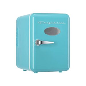 frigidaire efmis137-blue portable retro 6-can mini fridge, blue