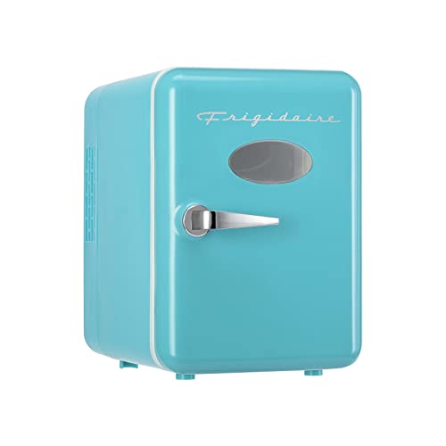 Frigidaire EFMIS137-BLUE Portable Retro 6-can Mini Fridge, Blue