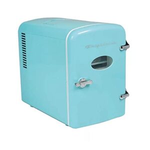 frigidaire retro 9-can portable mini fridge efmis197-blue (renewed)